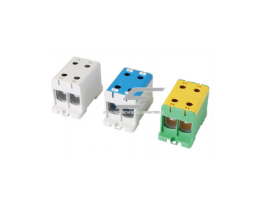 Galios gnybtai 2x35-150mm² kabelių -laidų pajungimui, komunikacijai į paskirstymo skydelį ant DIN bėgelio Galios gnybtai 2x35-150mm² kabelių -laidų pajungimui, komunikacijai į paskirstymo skydelį ant DIN bėgelio