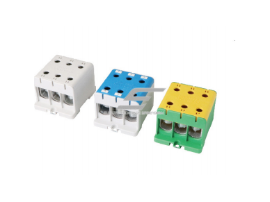 Galios gnybtai 3x35-150mm² kabelių -laidų pajungimui, komunikacijai į paskirstymo skydelį ant DIN bėgelio Galios gnybtai 3x35-150mm² kabelių -laidų pajungimui, komunikacijai į paskirstymo skydelį ant DIN bėgelio