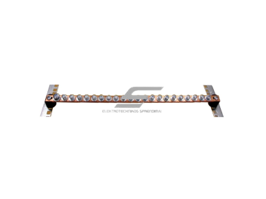 Įžeminimo šyna 1U varinė | su varžtais | 49 cm | 19″ spintoms | elektros ir IT spintoms Įžeminimo šyna 1U varinė | su varžtais | 49 cm | 19″ spintoms | elektros ir IT spintoms