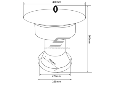 Elektrinė signalinė sirena (mechaninė) | iki 120 dB | 220 V AC | aliuminio korpusas | lauko sąlygoms | geltona  2