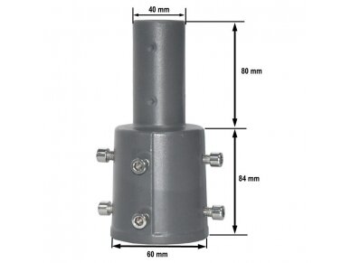 Gatvės šviestuvo adapteris | perėjimas 40/60mm | 30W/60W Munich šviestuvo tvirtinimas | Eurolight | 6200220718004 1