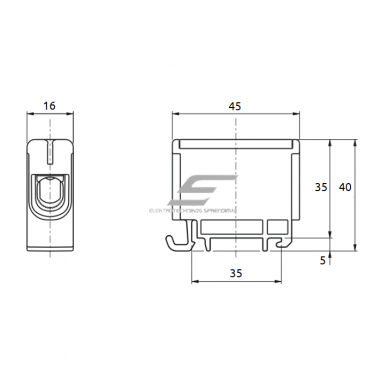 Power terminal | for wire connection | Cu/Al: 135/120A | Al/Cu: 2.5-35mm² | DIN | Yellow/Green | Promfactor Baltic FT1035G 1