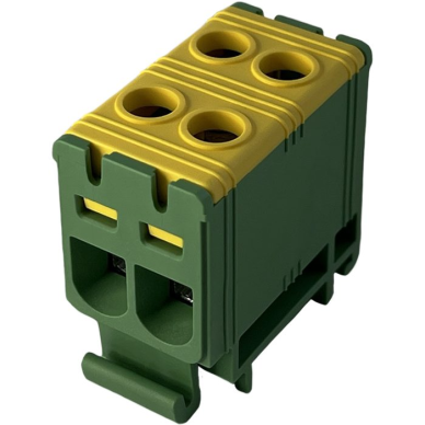 Zacisk mocy | do łączenia przewodów | 85A | Al/Cu: 2x1.5-16 mm² | DIN | Żółty/Zielony | Promfactor Baltic FT1016G2