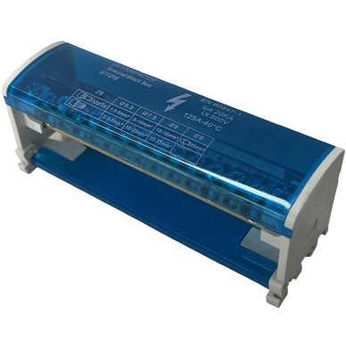 Power distribution terminal | 125A | 2x15 | 1.5-16mm² | on DIN rail | Promfactor Baltic BTF215