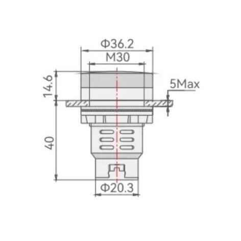 Helisignaal | 30mm | 230V | IP40 | must 2 Helisignaal | 30mm | 230V | IP40 | must 2