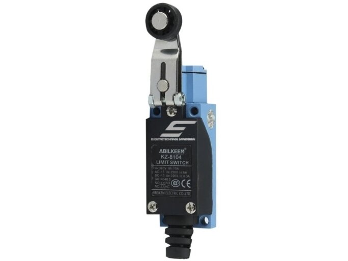 Mechaninis galinės padėties (galinukas) jungiklis su ratuku | 2NO+2NC | 10A | 380VAC | IP65