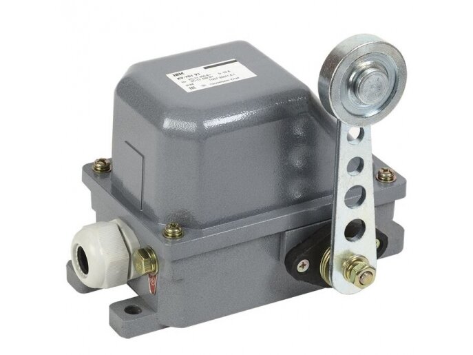 Mechaninis galinės padėties (galinukas) jungiklis | 10A | 230V | IP44 | metalinis | IEK | KU-701 U1 1