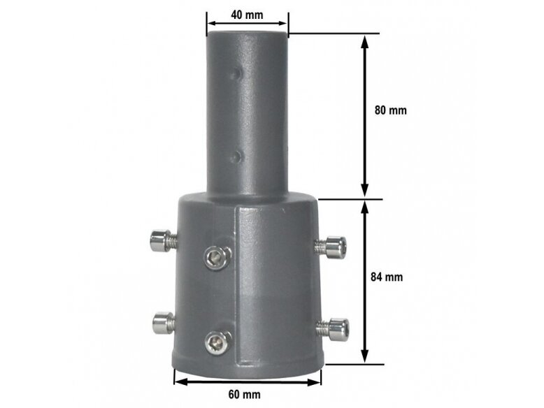 Gatvės šviestuvo adapteris | perėjimas 40/60mm | 30W/60W Munich šviestuvo tvirtinimas | Eurolight | 6200220718004 1 Gatvės šviestuvo adapteris | perėjimas 40/60mm | 30W/60W Munich šviestuvo tvirtinimas | Eurolight | 6200220718004 1