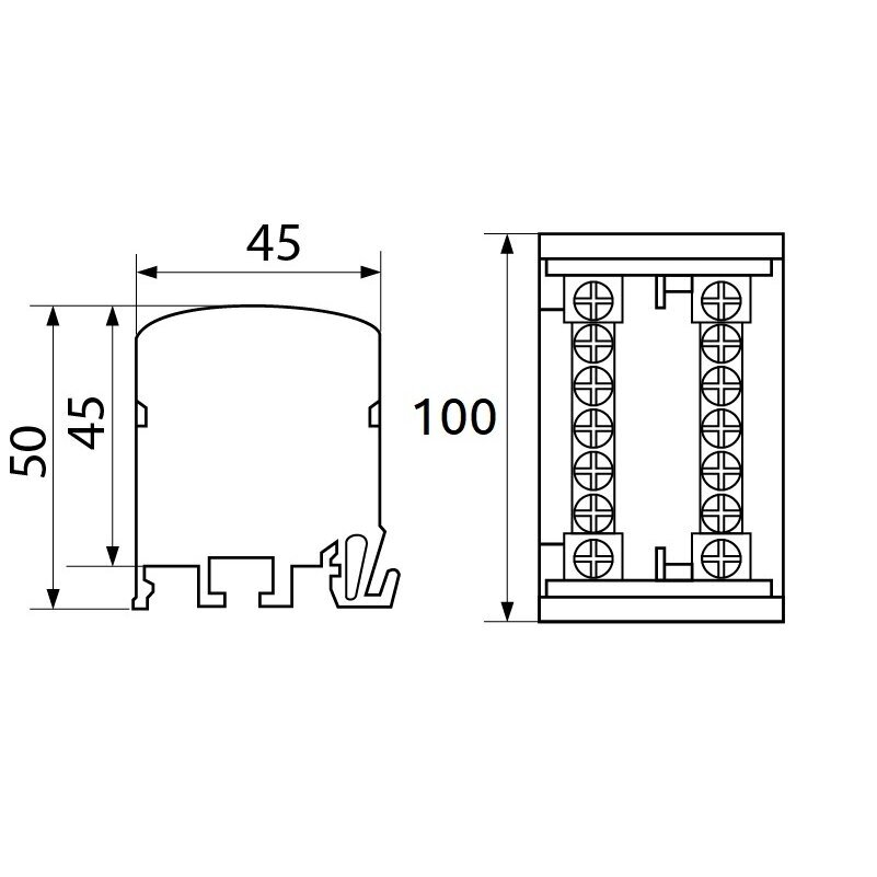 Zacisk rozdziału mocy | 125A | 2x11 | 1.5-16mm² | na szynę DIN | Promfactor Baltic BTF211 1