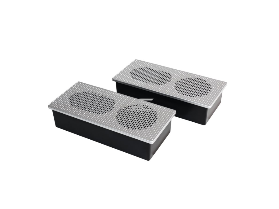 Garso kolonėlės veidrodžiui | Bluetooth 5.0 | 24V | 9W | sidabrinės | IP54 | 2vnt.. Garso kolonėlės veidrodžiui | Bluetooth 5.0 | 24V | 9W | sidabrinės | IP54 | 2vnt..