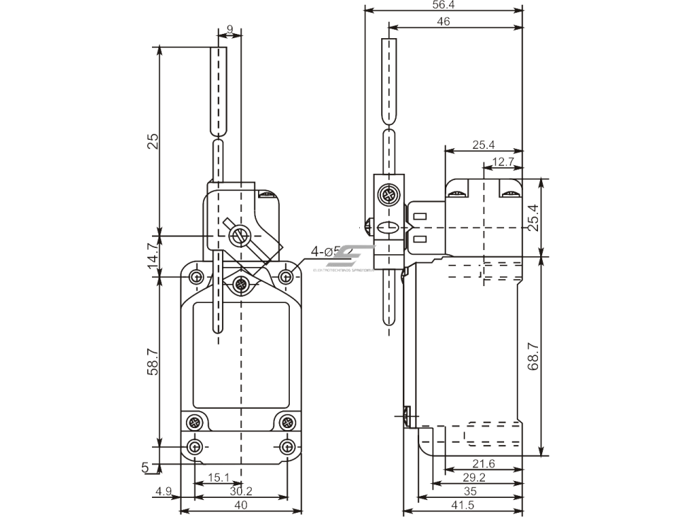 Mechaninis galinės padėties (galinukas) jungiklis su svirtele | 1NO+1NC | IP67 | metalinis | FLS 15M42 | Promfactor Baltic | FLS15M4267 | 4779040159387 1 Mechaninis galinės padėties (galinukas) jungiklis su svirtele | 1NO+1NC | IP67 | metalinis | FLS 15M42 | Promfactor Baltic | FLS15M4267 | 4779040159387 1