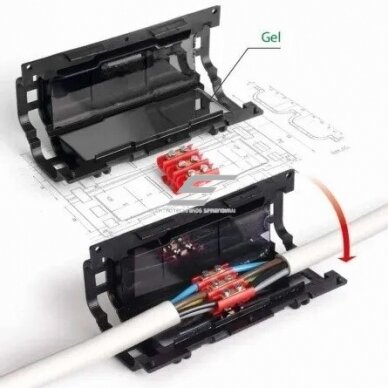 Gel-filled sleeve | cable-wire connector | 150x56x30 | 1,5-6mm² | IPX8 | Super Clik 1 1