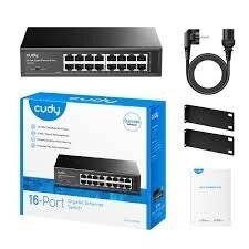 Ethernet-коммутатор 16 портов | расширение проводной сети | 32 Гбит/с | 23.808 Mpps | 1000 Мбит/с | неуправляемый | SWITCHCUDYGS1016 2 Ethernet-коммутатор 16 портов | расширение проводной сети | 32 Гбит/с | 23.808 Mpps | 1000 Мбит/с | неуправляемый | SWITCHCUDYGS1016 2