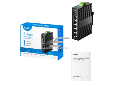 Ethernet komutatorius 8 portai | laidinio tinklo išplėtimas | 1.6Gbps | 1.19Mpps | 8x100Mbps | pramoninis | SWITCH CUDY IF1008 2 Ethernet komutatorius 8 portai | laidinio tinklo išplėtimas | 1.6Gbps | 1.19Mpps | 8x100Mbps | pramoninis | SWITCH CUDY IF1008 2