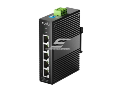 Ethernet komutatorius 5 portai | laidinio tinklo išplėtimas | 1Gbps | 0,744Mpps | 5x10/100Mbps | Plug & Play | pramoninis | SWITCH CUDY IF1005