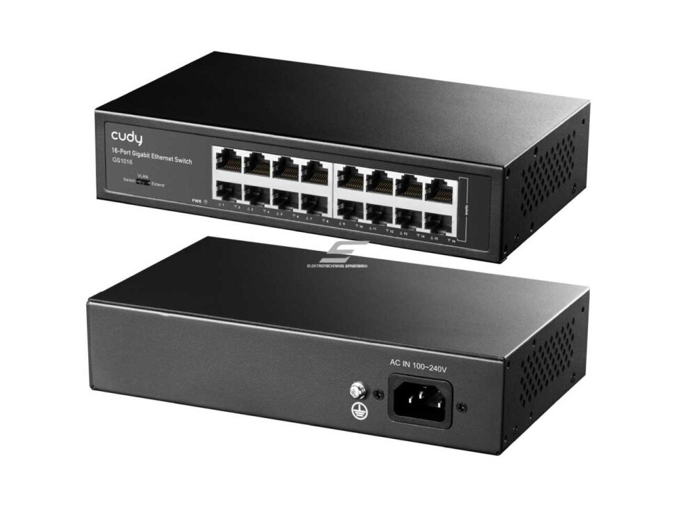 Ethernet komutatorius 16 portų | laidinio tinklo išplėtimas | 32Gbps | 23.808Mpps | 1000Mbps | nekonfiguruojamas | SWITCHCUDYGS1016 1 Ethernet komutatorius 16 portų | laidinio tinklo išplėtimas | 32Gbps | 23.808Mpps | 1000Mbps | nekonfiguruojamas | SWITCHCUDYGS1016 1