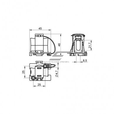 Atzarojuma spailis | elektriskajiem vadiem-kabeļiem | 10–35mm² | 750V | 125A | sarkans | BD35 Tekox 2