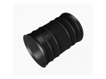 Mova | jungtis gofruotam vamzdžiui | D110mm | juoda | EVOCAB | EVODRAIN