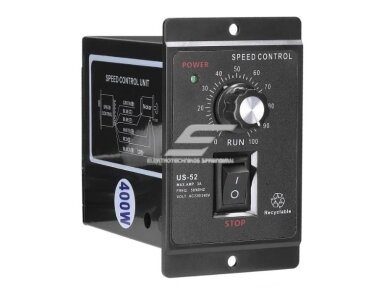 Greičio reguliatorius | 3A | 400W | 230V | 90-1700rpm | US-52 | E17997 Greičio reguliatorius | 3A | 400W | 230V | 90-1700rpm | US-52 | E17997