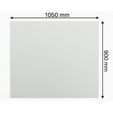 Rūdīts stikls 6mm | pulēts | 1050x900mm Rūdīts stikls 6mm | pulēts | 1050x900mm
