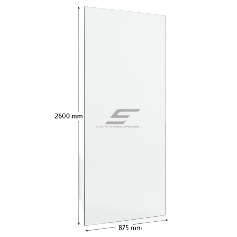 Tempered glass 5mm | polished | 2600x875mm