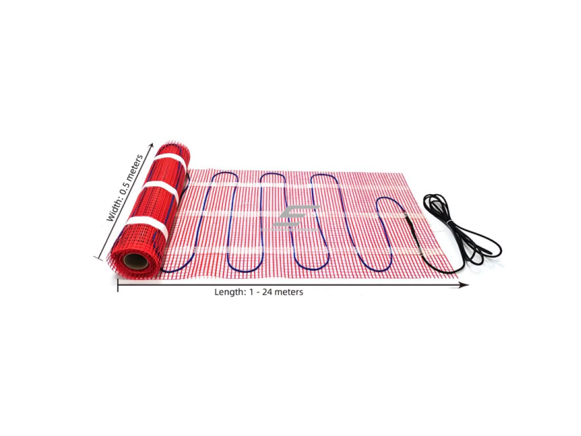 Grindų šildymo kilimėlis | 0,5x16m | 8m² | 1200W | 230V 2 Grindų šildymo kilimėlis | 0,5x16m | 8m² | 1200W | 230V 2