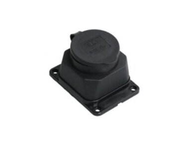 Kištukinis lizdas | 1xSchuko | 16A | 250V | su dangteliu | gumuotas | juodas | IP44 | IEK | 4606056209709 Kištukinis lizdas | 1xSchuko | 16A | 250V | su dangteliu | gumuotas | juodas | IP44 | IEK | 4606056209709