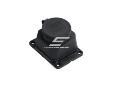 Kištukinis lizdas | 1xSchuko | 16A | 250V | su dangteliu | gumuotas | juodas | IP44 | IEK | 4606056209709 Kištukinis lizdas | 1xSchuko | 16A | 250V | su dangteliu | gumuotas | juodas | IP44 | IEK | 4606056209709