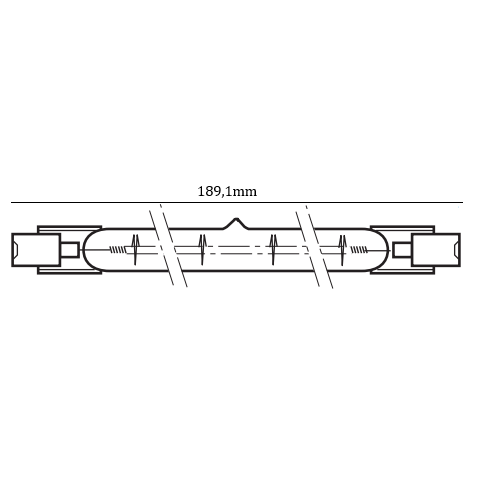 Lampa halogenowa | R7s | 1000W | 21000lm | 189mm | Tungsram 1