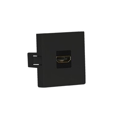 HDMI socket | 1 gang | 2 modules | flush-mounted | black HDMI socket | 1 gang | 2 modules | flush-mounted | black