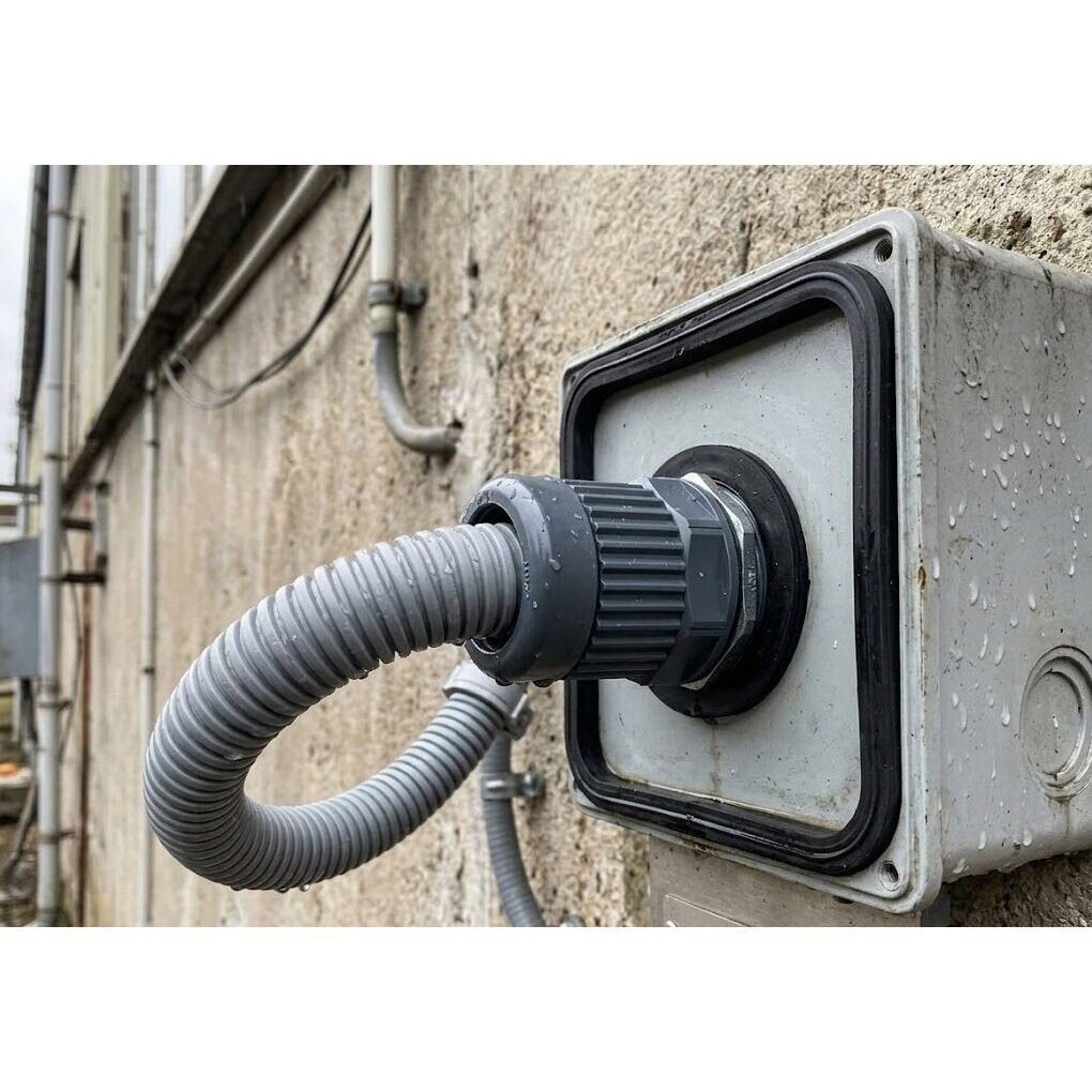 Hermētisks kabeļa | gofrētās caurules ievads elektrības sadales skapī | korpusā | ar uzgriezni un blīvgredzenu | D28mm | M32x1.5 | IP68 | melns 5 Hermētisks kabeļa | gofrētās caurules ievads elektrības sadales skapī | korpusā | ar uzgriezni un blīvgredzenu | D28mm | M32x1.5 | IP68 | melns 5