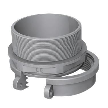 Hermetic corrugated conduit entry into electrical cabinet | enclosure | with nut and gasket | D95mm | G4" | IP55 | gray 1 Hermetic corrugated conduit entry into electrical cabinet | enclosure | with nut and gasket | D95mm | G4" | IP55 | gray 1