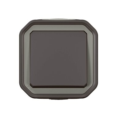 Divvirzienu slēdzis | 1 pozīcija | 10A | 250V | IP55 | antracīta krāsa | 069761L Plexo Legrand