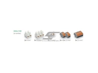 Hermetinė mova dėžutė jungiamoji elektros kontaktams su gelio užpildu | 36x37x26 | 1,5-4mm² | IPX8 | 2vnt. | Raytech | PASCAL6 3 Hermetinė mova dėžutė jungiamoji elektros kontaktams su gelio užpildu | 36x37x26 | 1,5-4mm² | IPX8 | 2vnt. | Raytech | PASCAL6 3