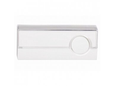 Durų skambutis | mygtukas | 1A | 250VAC | 80x21x33mm | IP44 | baltas | Zamel | PDJ-213 | 3902 1