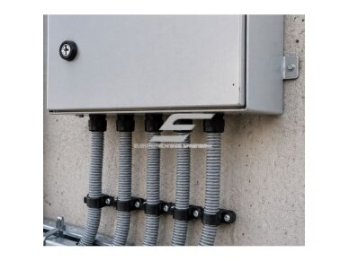 Hermetinis kabelio | gofruoto vamzdžio įvadas į elektros skydą | korpusą | su veržle ir tarpine | D10mm | PG13.5 | IP68 | pilkas 5 Hermetinis kabelio | gofruoto vamzdžio įvadas į elektros skydą | korpusą | su veržle ir tarpine | D10mm | PG13.5 | IP68 | pilkas 5