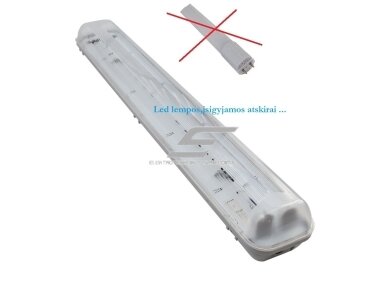 Hermetinis korpusas LED lempoms | garažų tipo | virštinkinis | IP65