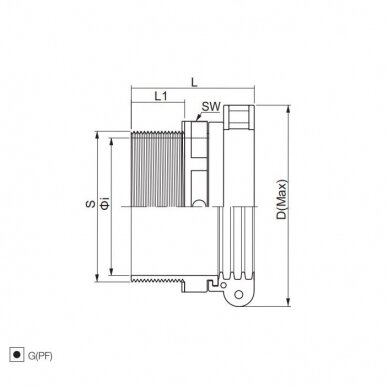 Hermetic corrugated conduit entry into electrical cabinet | enclosure | with nut and gasket | D95mm | G4" | IP55 | gray 2 Hermetic corrugated conduit entry into electrical cabinet | enclosure | with nut and gasket | D95mm | G4" | IP55 | gray 2