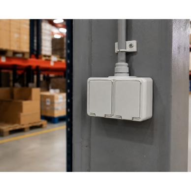 Влагозащищенная розетка | 2 gang | с крышкой | 16A | накладная | IP44 | белая | Schneider Electric | GWN240PC01 | 5904093445265 1 Влагозащищенная розетка | 2 gang | с крышкой | 16A | накладная | IP44 | белая | Schneider Electric | GWN240PC01 | 5904093445265 1