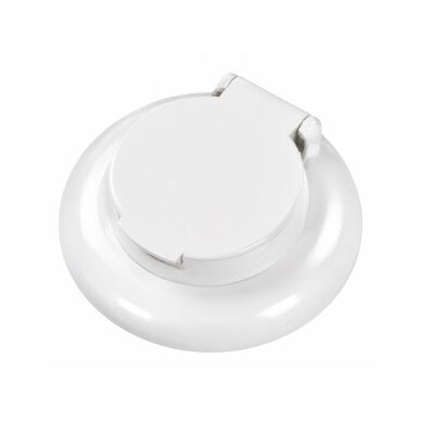 Weatherproof socket with cover | 1 gang | 16A | 230V | flush-mounted | plastic | retro style | white 2 Weatherproof socket with cover | 1 gang | 16A | 230V | flush-mounted | plastic | retro style | white 2