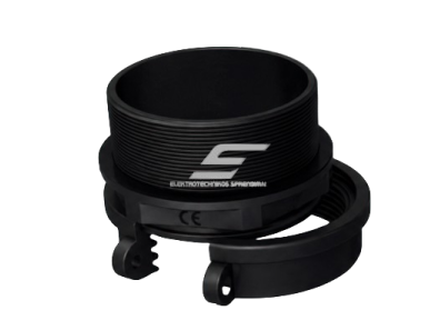 Hermetinis gofruoto vamzdžio įvadas į elektros skydą | korpusą | su veržle ir tarpine | D70mm | G2 1/2" | IP55 | juodas 1 Hermetinis gofruoto vamzdžio įvadas į elektros skydą | korpusą | su veržle ir tarpine | D70mm | G2 1/2" | IP55 | juodas 1