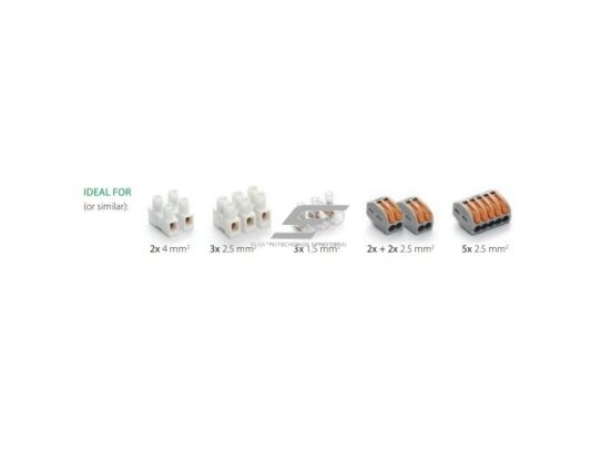 Hermetinė mova dėžutė jungiamoji elektros kontaktams su gelio užpildu | 36x37x26 | 1,5-4mm² | IPX8 | 2vnt. | Raytech | PASCAL6 3 Hermetinė mova dėžutė jungiamoji elektros kontaktams su gelio užpildu | 36x37x26 | 1,5-4mm² | IPX8 | 2vnt. | Raytech | PASCAL6 3