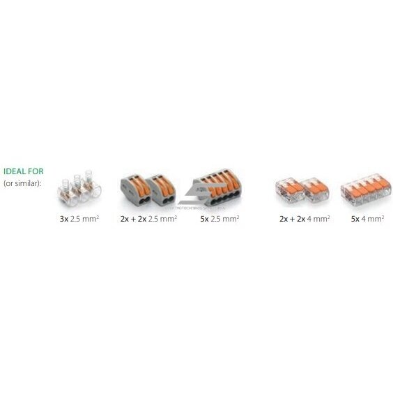 Sealed connector box with gel filling | 30x42x26 | 2,5-4mm² | IPX8 | 25 pcs 3 Sealed connector box with gel filling | 30x42x26 | 2,5-4mm² | IPX8 | 25 pcs 3