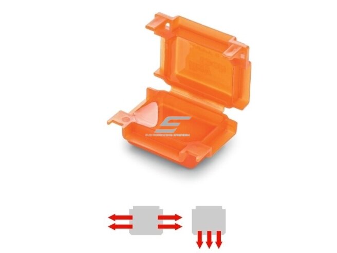 Hermetinė mova dėžutė jungiamoji elektros kontaktams su gelio užpildu | 41x28x19 | 4mm² | oranžinė | IPX8 | 20vnt. | Raytech | HAPPY0 Hermetinė mova dėžutė jungiamoji elektros kontaktams su gelio užpildu | 41x28x19 | 4mm² | oranžinė | IPX8 | 20vnt. | Raytech | HAPPY0