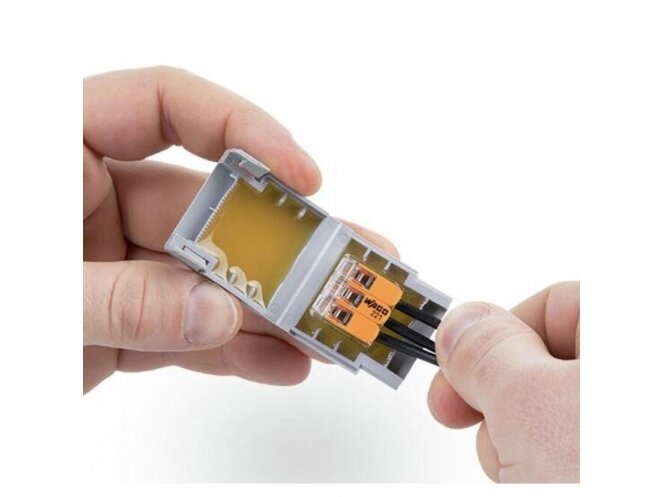 Hermetinė mova dėžutė jungiamoji elektros kontaktams su gelio užpildu | 52,7x17,8x33,6mm | IPX8 | WAGO | 207-1333 | 4055143997805 1 Hermetinė mova dėžutė jungiamoji elektros kontaktams su gelio užpildu | 52,7x17,8x33,6mm | IPX8 | WAGO | 207-1333 | 4055143997805 1