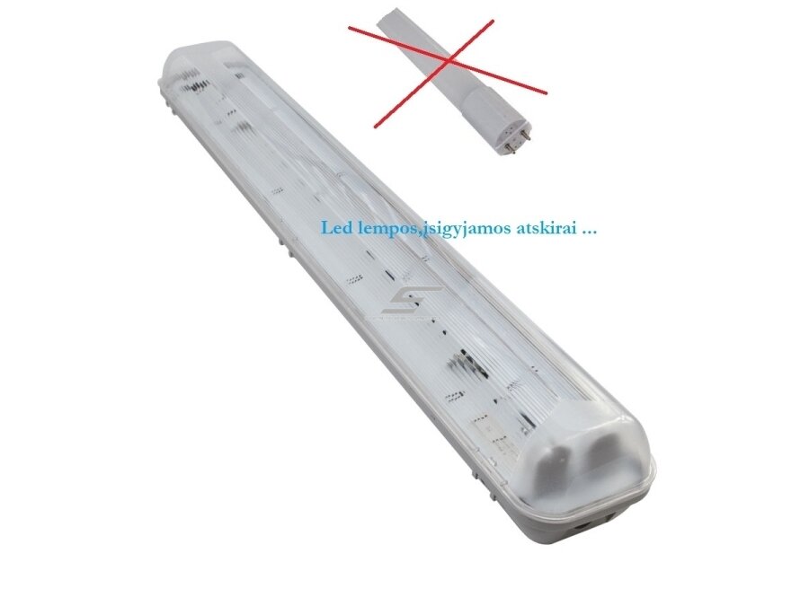 Hermetinis korpusas LED lempoms | garažų tipo | virštinkinis | IP65
