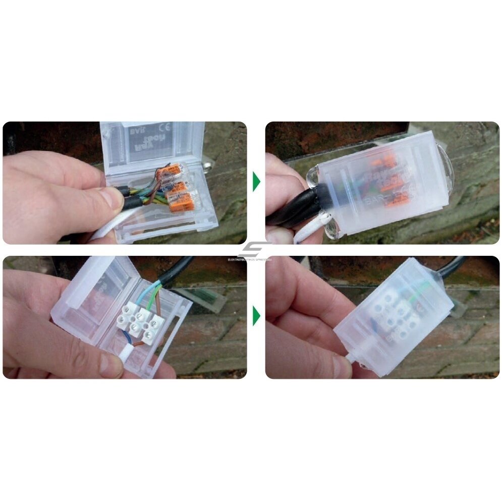 Hermetyczna puszka złączowa z żelowym wypełnieniem | 30x42x26 | 3x4-6mm² | IPX8 3 Hermetyczna puszka złączowa z żelowym wypełnieniem | 30x42x26 | 3x4-6mm² | IPX8 3