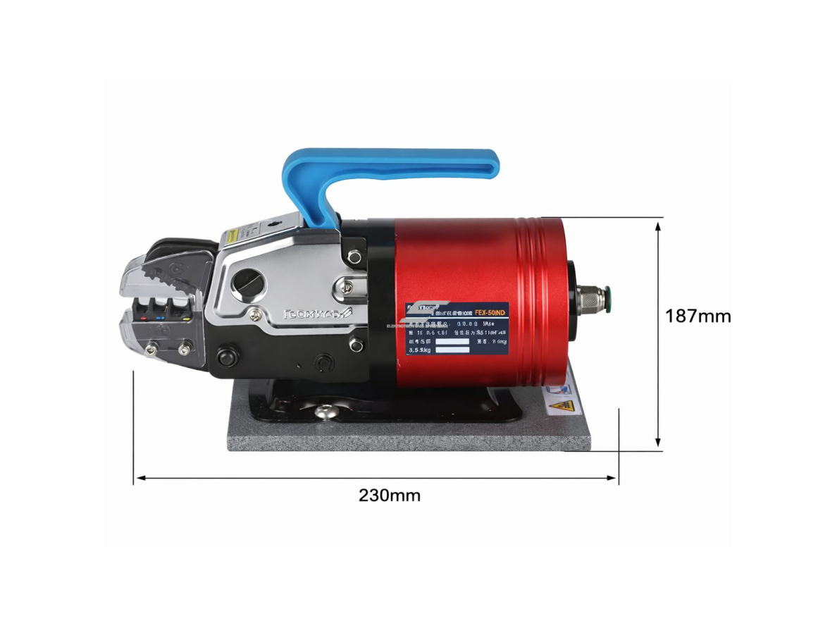 Pneumatinis kabelių antgalių presas presavimui | 13.5 kN | 6–70 mm² | stalinis | oro slėgis 0.4–1 MPa 2