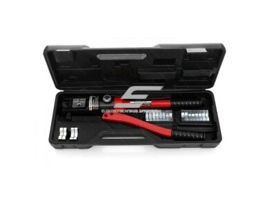Hidraulinis presas elektros kabelių antgaliams ir gilzėms | 10-120mm² Hidraulinis presas elektros kabelių antgaliams ir gilzėms | 10-120mm²