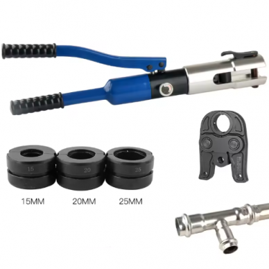 Hydraulic crimping pliers for PEX and stainless steel pipes | 10T | TH type | 16–32 mm 2 Hydraulic crimping pliers for PEX and stainless steel pipes | 10T | TH type | 16–32 mm 2